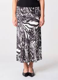 Jupe longue imprimé fantaisie noir VERO MODA femme