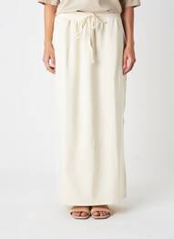 Jupe longue coupe droite beige VERO MODA femme