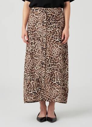 Jupe longue coupe fluide marron B.YOUNG femme