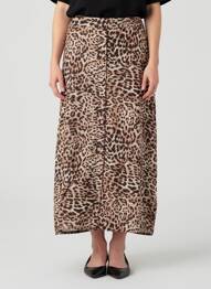 Jupe longue coupe fluide marron B.YOUNG femme