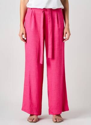 Pantalon large coupe fluide taille normale rose GEVANA femme