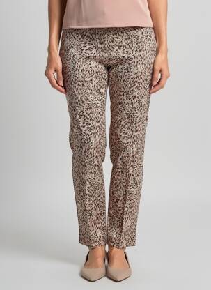 Pantalon slim taille haute taille haute vert GEVANA femme