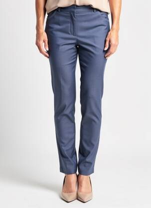 Pantalon slim taille élastique taille normale bleu GEVANA femme
