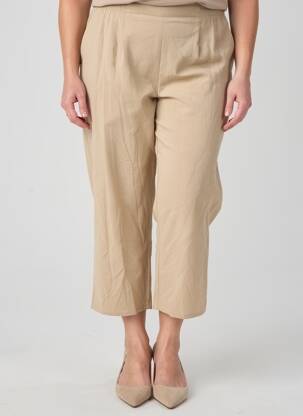 Pantacourt stretch taille normale beige GEVANA femme