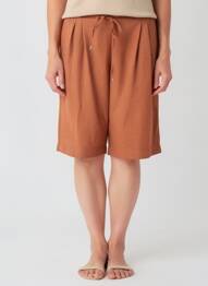 Bermuda taille élastique taille normale marron GEVANA femme