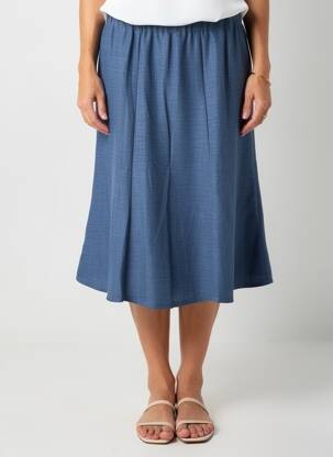 Jupe mi-longue taille normale bleu GEVANA femme