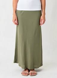 Jupe longue taille normale vert GEVANA femme