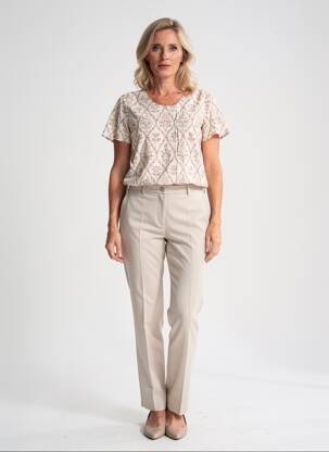 Top manches courtes manches courtes beige GEVANA femme