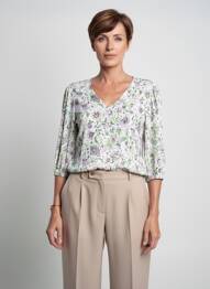 Top stretch manches longues violet GEVANA femme