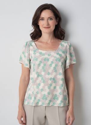 T-shirt stretch manches courtes beige GEVANA femme