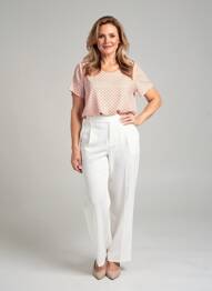 Blouse manches courtes manches courtes orange GEVANA femme