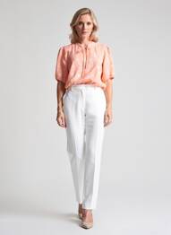 Blouse manches longues manches longues orange GEVANA femme