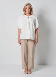 Blouse manches courtes manches courtes blanc GEVANA femme