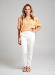 Blouse manches courtes manches courtes jaune GEVANA femme