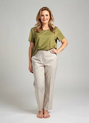 T-shirt stretch manches courtes vert GEVANA femme