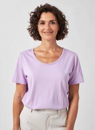 T-shirt stretch manches courtes violet GEVANA femme