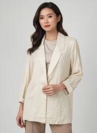 Blazer coupe cintrée beige GEVANA femme