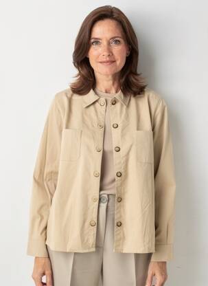 Veste casual poches beige GEVANA femme
