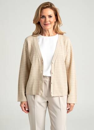 Gilet manches longues stretch or GEVANA femme