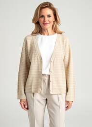 Gilet manches longues stretch or GEVANA femme