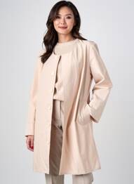 Trench finition intérieure doublée sans capuche beige GEVANA femme