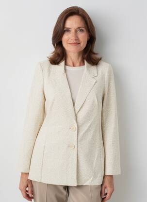 Blazer poches beige GEVANA femme