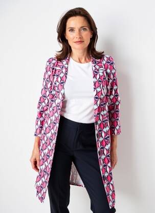 Veste casual coupe cintrée rose GEVANA femme