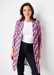 Veste casual coupe cintrée rose GEVANA femme