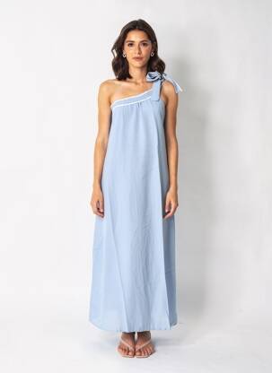 Robe longue sans manche sans manche bleu COPPEROSE femme
