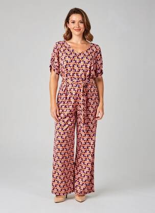 Combi-pantalon manches courtes manches courtes violet GEVANA femme