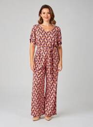 Combi-pantalon manches courtes manches courtes violet GEVANA femme