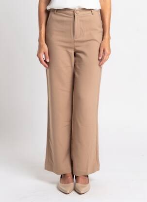Pantalon droit stretch taille normale marron CHARLIOR femme
