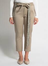 Pantalon 7/8 stretch taille normale vert ROSE femme