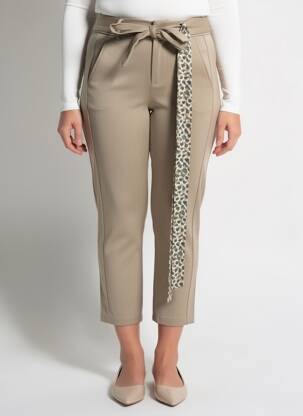 Pantalon 7/8 stretch taille normale vert ROSE femme