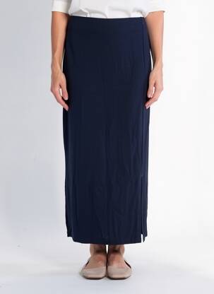 Jupe longue coupe droite bleu STREET ONE femme