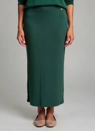 Jupe longue coupe droite vert AMELIE & AMELIE femme