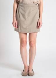Jupe courte coupe droite beige LILI & LALA femme