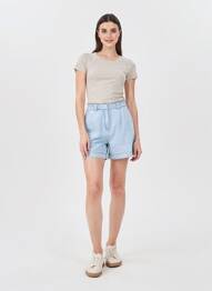 Short tissage denim taille normale bleu MAJOLICA femme