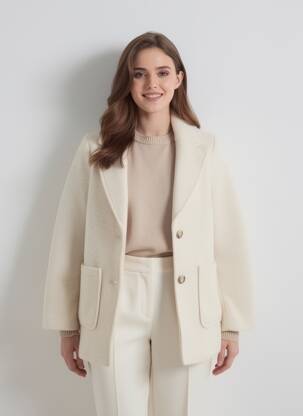 Manteau court fermeture boutonnée sur le devant sans capuche beige VERO MODA femme