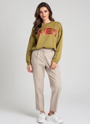 Sweat-shirt sérigraphie manches longues vert VERO MODA femme