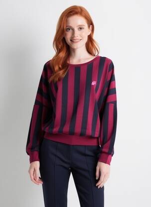 Sweat-shirt manches longues manches longues bleu ANOUK ET NINON femme