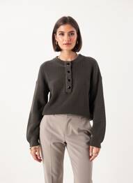 Pull col rond manches longues vert VERO MODA femme