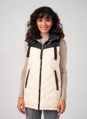 Doudoune poches a capuche beige STREET ONE femme