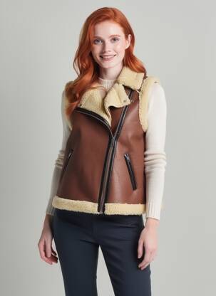 Veste casual col tailleur marron VERO MODA femme