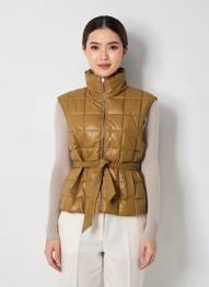 Doudoune poches sans capuche marron B.YOUNG femme