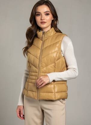 Doudoune poches sans capuche marron VERO MODA femme