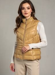 Doudoune poches sans capuche marron VERO MODA femme