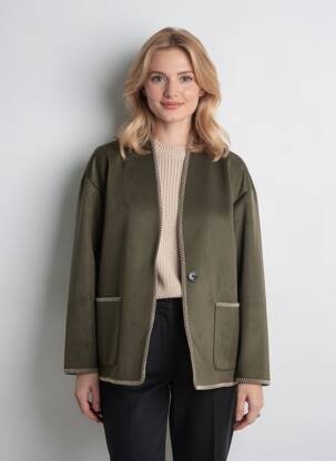 Manteau court coupe droite sans capuche vert VERO MODA femme