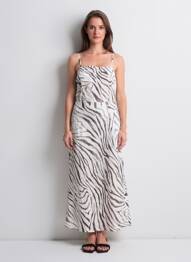 Robe longue manches bretelles ajustables fines bretelles blanc VERO MODA femme