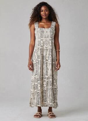 Robe longue sans manche sans manche beige VERO MODA femme